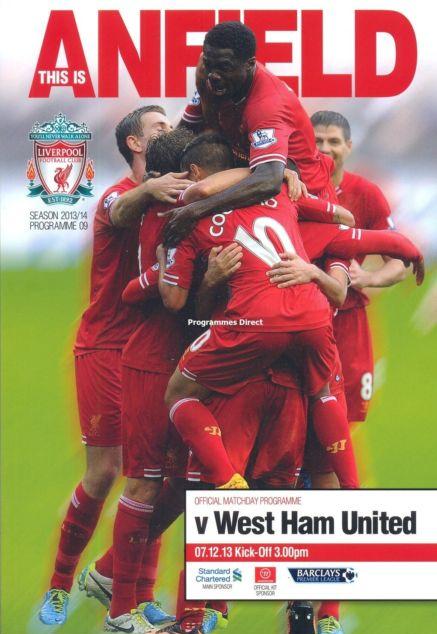 LIVERPOOL v WEST HAM 2013/14
